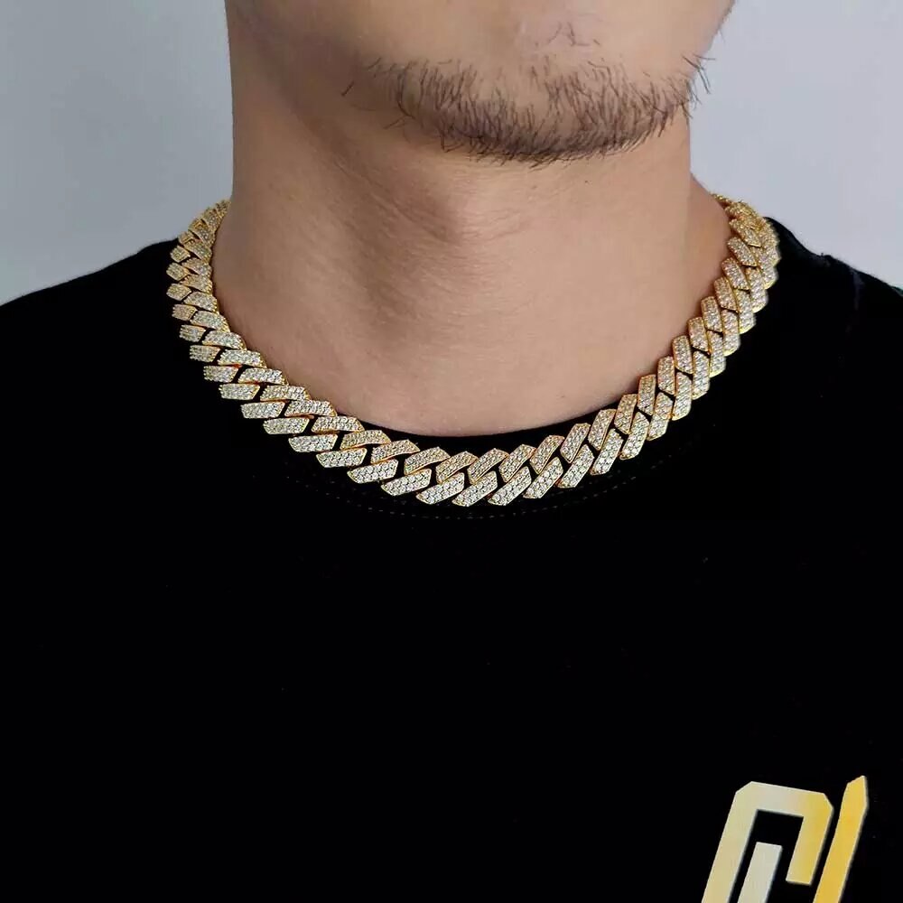 Gold Plated Iced Out Chain Unisex