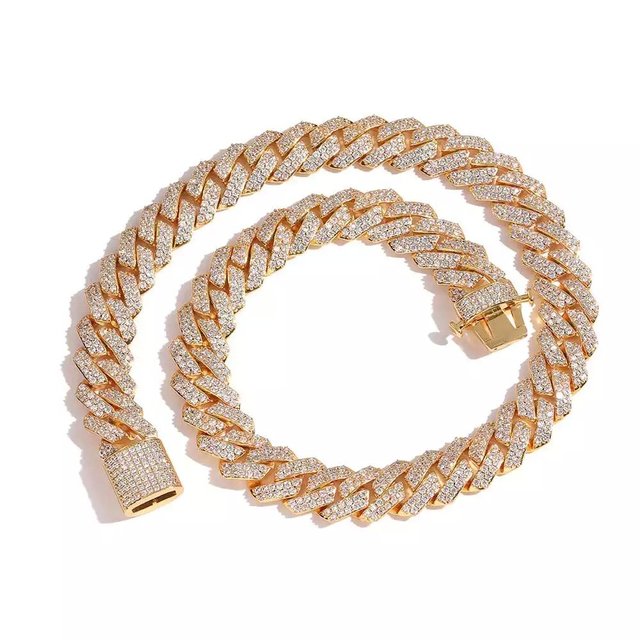 Gold Plated Iced Out Chain Unisex